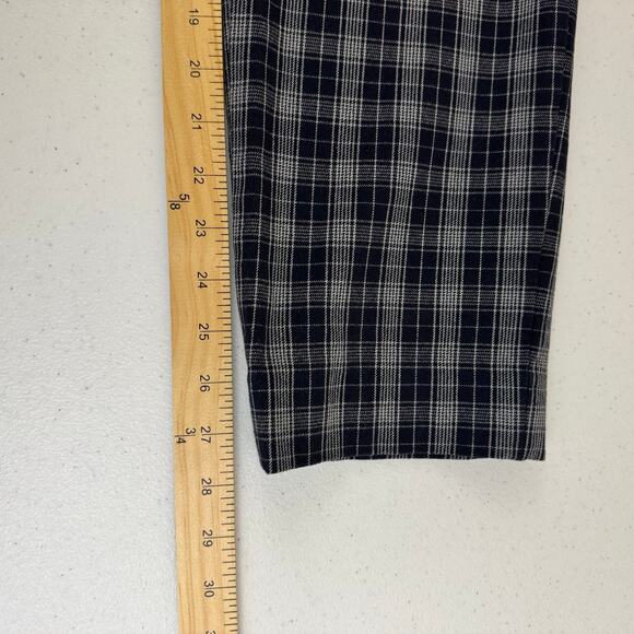 Banana Republic Factory Pants Womens 16 Sloan High Rise Blue White Check Career - Picture 11 of 12